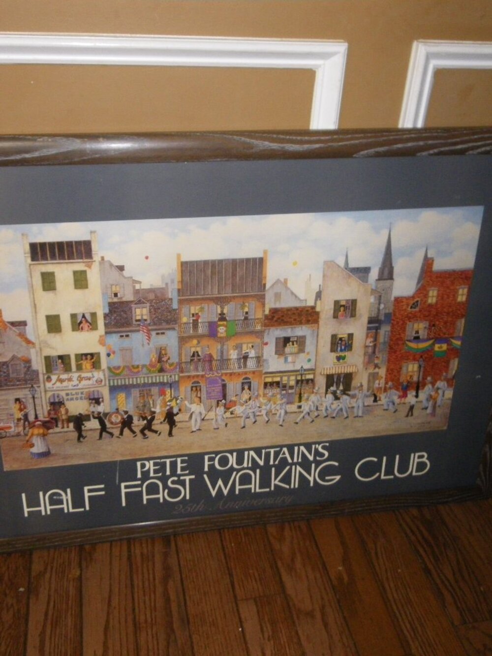 Vintage Framed Poster Pete Fountain’s Half Fast Walking Club 25th Anniversary